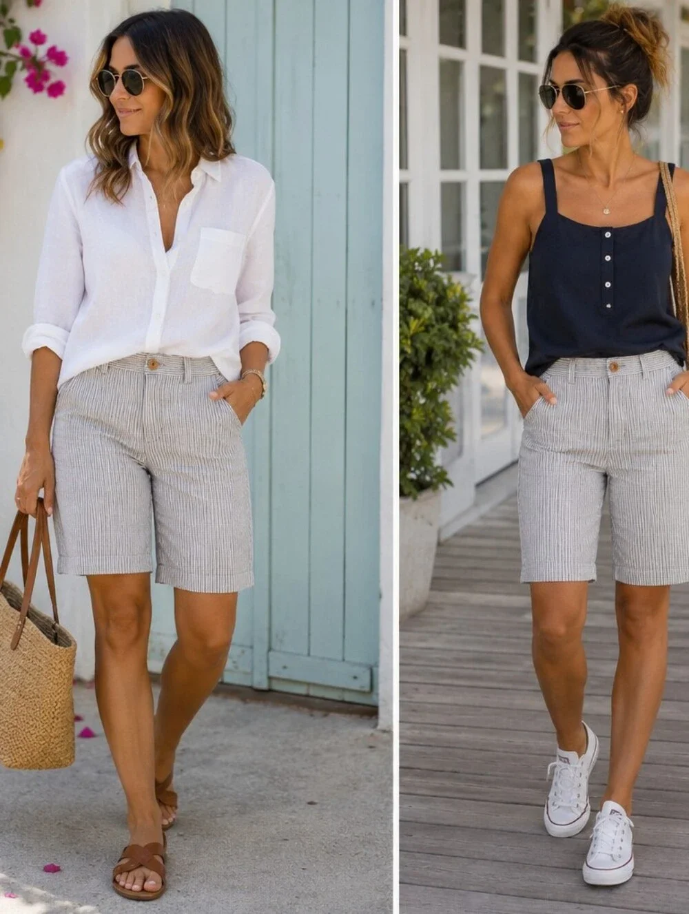 J.CREW Striped BERMUDAS **